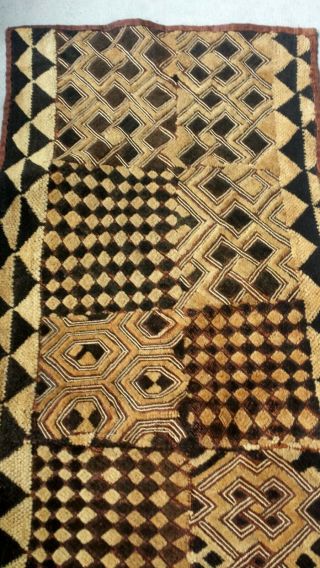 African Kuba cloth Velvet bakuba raffia Africa 48 x 20 inch 3