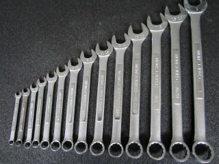 Vintage Craftsman V - Series 14pc Sae Combination Wrench Set Made In Usa
