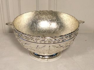 Silver Plated Bowl With Two Small Handles.