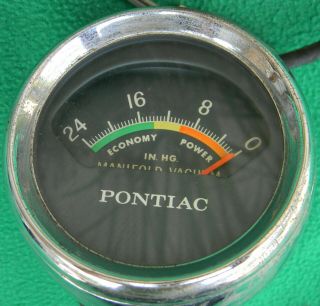 1960 ' s Vintage Pontiac Console Manifold Vacuum Gauge GTO Grand Prix Bonneville 2