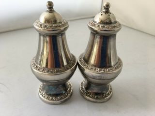 Vintage Ornate Ianthe Silver Plated Salt And Pepper Shakers