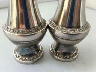 Vintage Ornate Ianthe Silver Plated Salt and Pepper Shakers 2