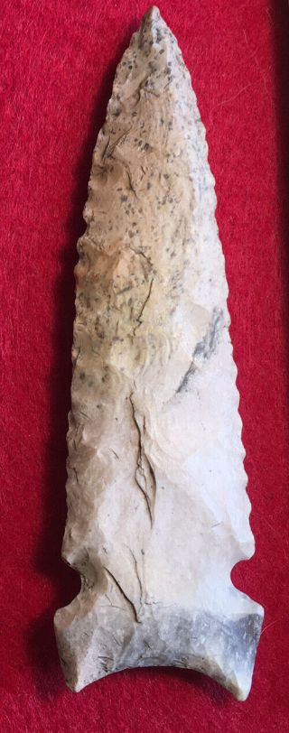 Authentic Indian Arrowhead GRAHAM CAVE Boone Co MO 4 1/2” L 2
