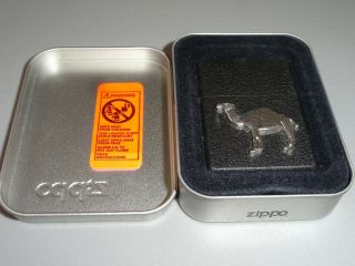 Vintage Camel Zippo Z331 Camel Beast Black Crackle With Tin Circa 1997 -