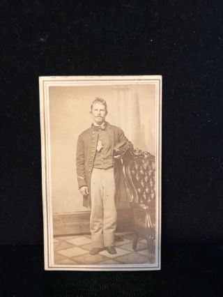 London Ct.  Civil War Soldier Cdv Backstamp