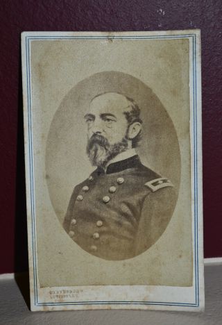 Vintage Cdv Union Major General George G.  Meade By Webster & Bro.  Louisville