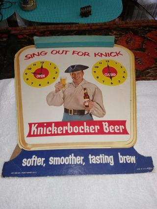 Knickerbocker Beer Die Cut Sign Circa 50 