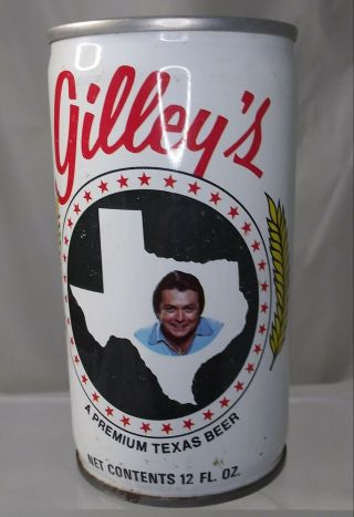 Gilleys Premium Texas Empty Beer Can 12 Oz Pull Tab Shriner Spoetzl Brewery