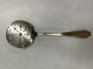 Vintage Wm Rogers Silver Plate Slotted Tomato Serving Spoon
