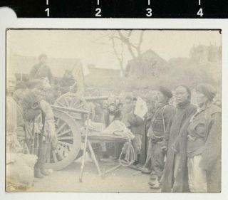 c.  1910 ' s China Photograph Chinese Soldiers with Cannons 2