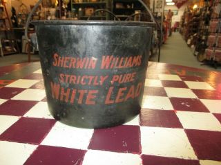Vintage Sherwin Williams Lead Paint Pail Can Bucket