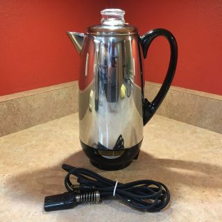 Vintage Farberware Superfast 2 - 12 Cup Coffee Pot Maker Percolator Model 142b