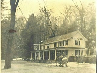 1920s View Historic Valley Green Inn Philadelphia Vintage Photograph Wissahickon