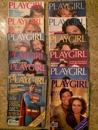 Vintage Playgirl 1979 Complete Year - Superman - Robin Williams