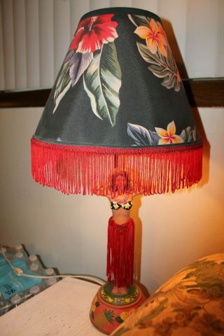 Vintage Hula Girl Lamp 27 " With Shade