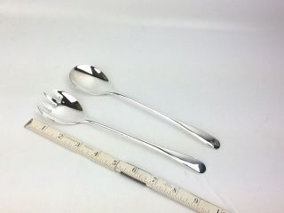 Silverplated Serving Spoon Fort Set Made In Italy 9 " Long Fast