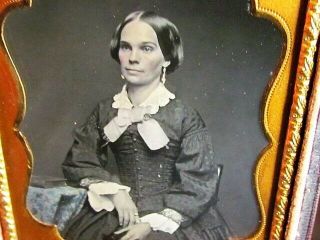 Victorian Woman With Coloring Added Daguerreotype Photograph