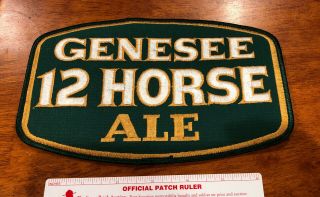 Genesee Beer 12 Horse Ale Large Vintage Jacket Patch