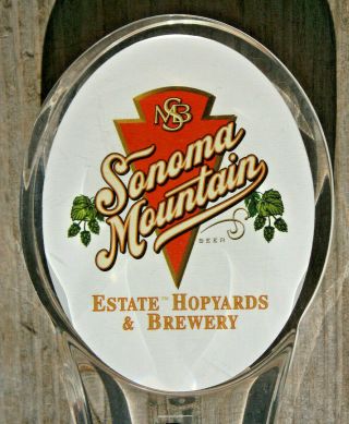 1997 1 Year Sonoma Mountain Lucite Tap Handle Craft Beer Benzinger Wine Family