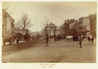 Victorian Photo Worcestershire Evesham Market Day 1888