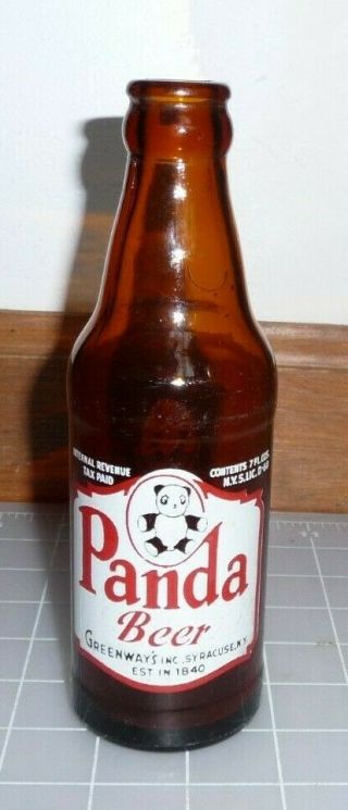 Vintage Panda Beer Bottle.  Syracuse Greenway 