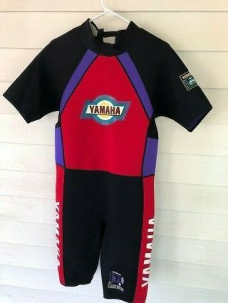 Vintage Yamaha Wet Suit Mens Large 100 Neoprene 4 - Way Stretch Surfing Swimming