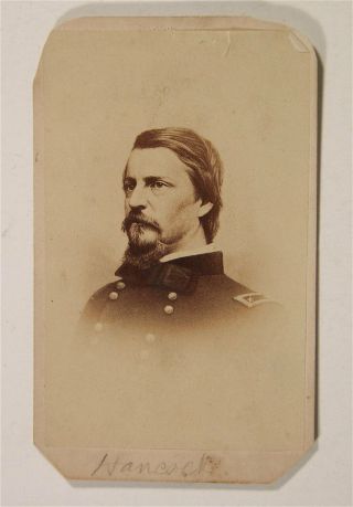 1860s Civil War General Winfield Scott Hancock Cdv Photo Presidential Candidate
