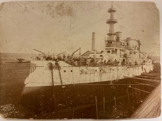 Vintage Album Size Naval Ship “battleship Oregon”; Early 1900’s