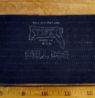 Vtg 1920s - 30s Stifel Bull Dog Calico Fabric Swatch.  Wabash Workwear.