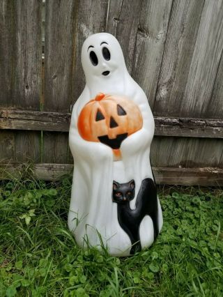 Vintage Empire Ghost Black Cat Pumpkin Halloween 35 " Plastic Blow Mold Light