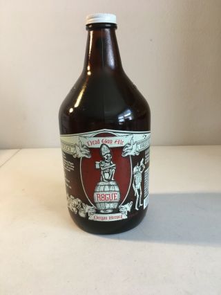 Dead Guy Ale Rogue Oregon Brewed Amber Beer 1/2 Gallon Glass Growler Bottle Jug