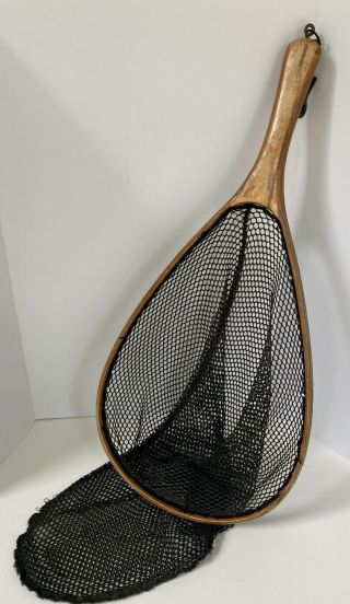 Vintage Brodin Fly Fishing Wood Landing Net,  Frame 10 X 15