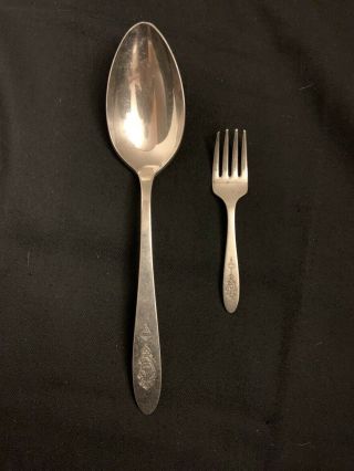 1926 Bird Of Paradise By Community Plate Silverplate Large Spoon And Baby Fork