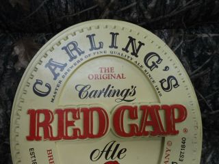 VINTAGE CARLING RED CAP ALE VACUFORM BEER SIGN WALTHAM MA CLEVELAND OH OHIO 2