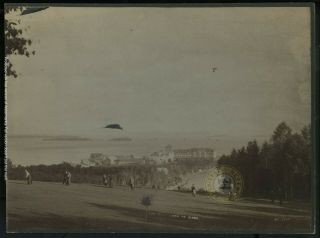 Vintage Maine Golf Photograph C.  1900: The Golf Links At Mt Kineo By Starbird