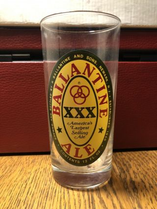 Ballantine Xxx Ale Beer Glass - Painted Acl Logo