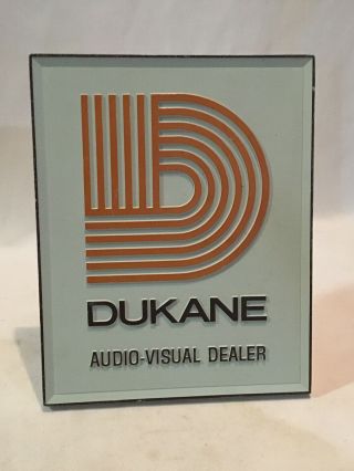 Dukane Audio Visual Vintage Dealer Sign Modern 8 X 10