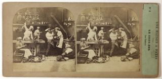 Une Maison à Paris Sous - Sol Photo Furne & Tournier Stereo Vintage Albumine 1860