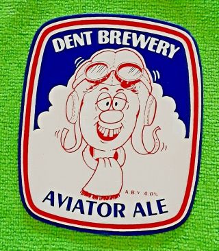 Dent Brewery " Aviator Ale " Beer Pump Clip Badge Collector - Man Cave
