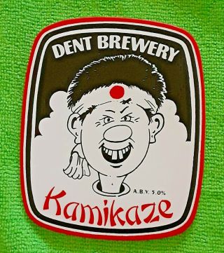 Dent Brewery " Kamikaze " Beer Pump Clip Badge Collector - Man Cave