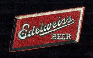 1940s Edelweiss Beer Cloth Sew - On Patch 4 " X 2 " Chicago Illinois Look Nos