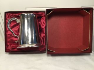 Vintage Silver P - Late On Copper Tankard Made In Sheffield Still In The Box