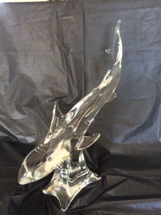 Vintage Signed Zanetti Murano Glass Shark Sculpture