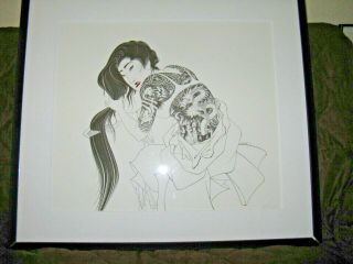 Art Titled Tattoos Ii By Orr Marshall - Hand Colored - Signed By The Artist