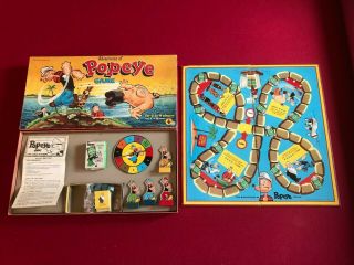 1957,  Popeye,  " Adventures Of Popeye " Board Game (scarce / Vintage)