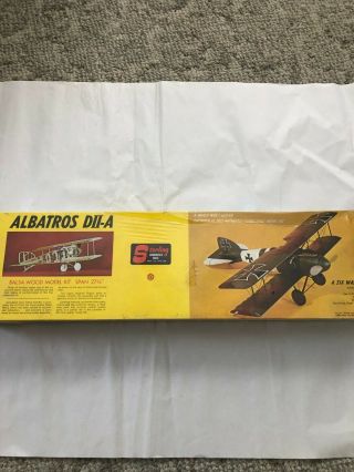 Vintage Sterling Albatros Dii - A Wood Model Kit