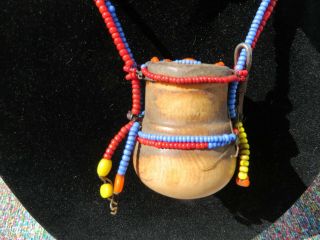 Rare Masai Maasai Snuff/tobacco Bottle Kenya Africa Glass Beads