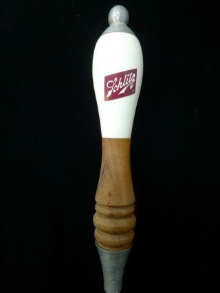 Vintage Schlitz Beer Tap Keg Handle - 11 " Tall Wood Metal Plastic