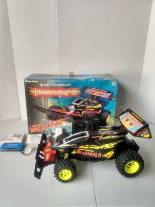 Vtg Radio Shack Black Wolf Ii Rc Buggy Battery & Fast Charger