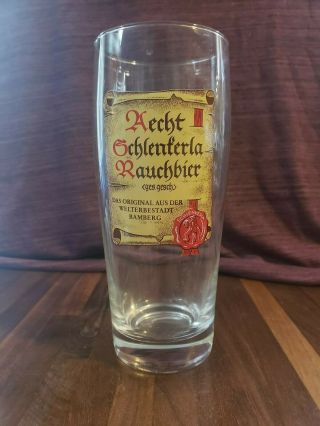 Rare Aecht Schlenkerla Rauchbier Beer Glass Weizen 250ml